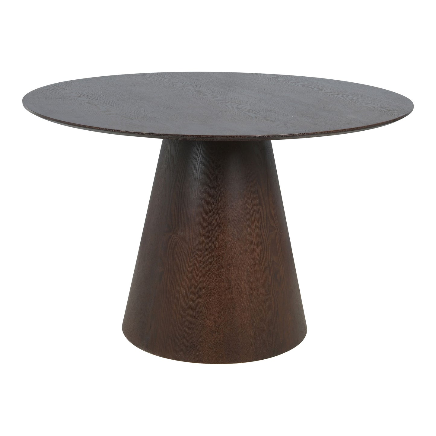 Table à manger ronde en bois foncé BOLTON