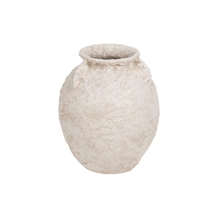 POT BLANC RUSTIQUE CÉRAMIQUE