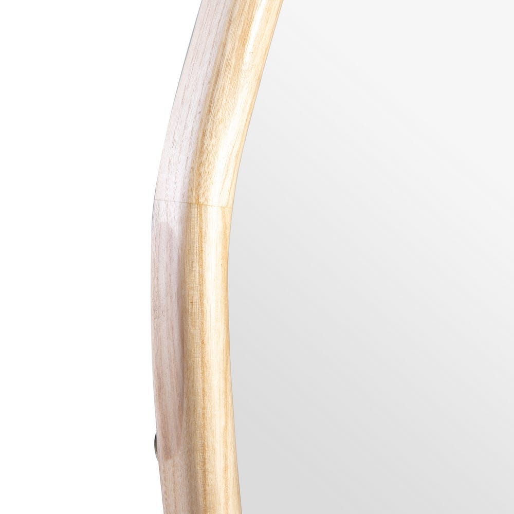 Miroir à vagues en bois naturel AMMA