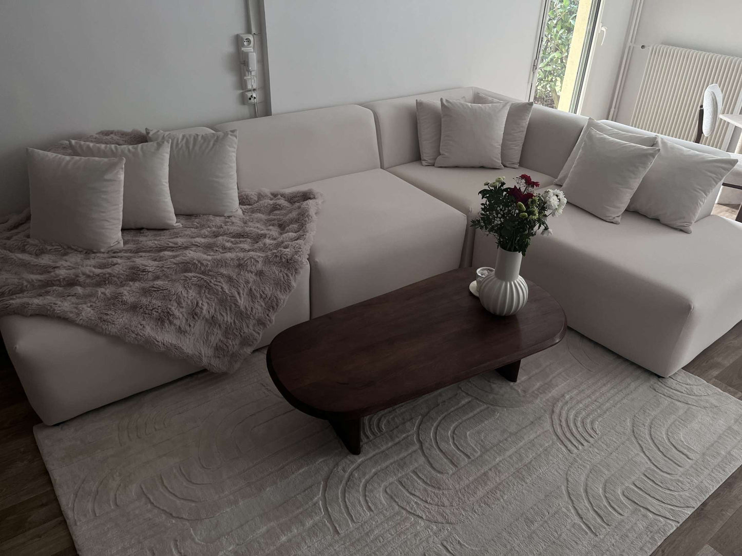 Table basse MIEL en bois de manguier