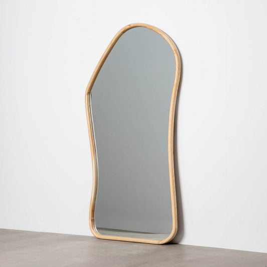 Miroir à vagues en bois naturel AMMA
